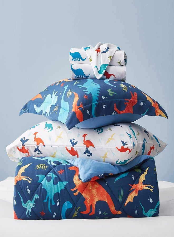 UMCHORD Kids Twin Bedding Comforter Set for Boys, 5 Pieces Soft Lightweight Dinosaur Bedding Twin Set with Sheets, Bed in a Bag, Durable Boys Twin Comforter Set - Image 5