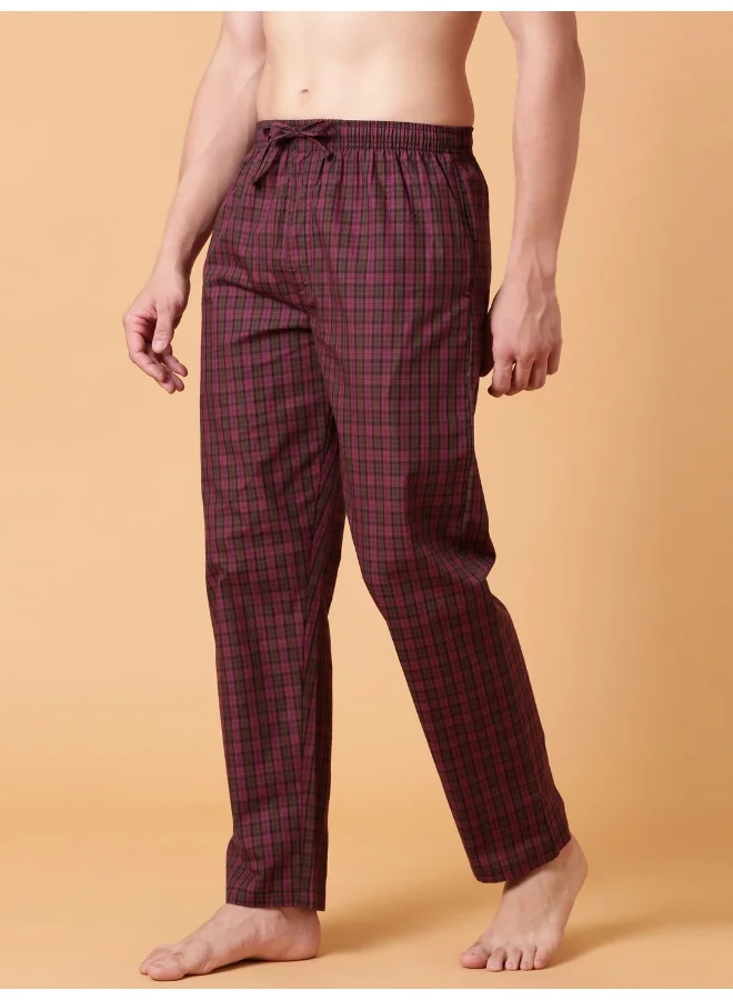 Joven Multicolor Checked Cotton Lounge Pant for Men  | Best Price UAE