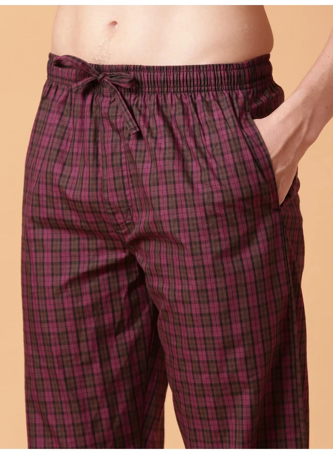 Joven Multicolor Checked Cotton Lounge Pant for Men  | Best Price UAE