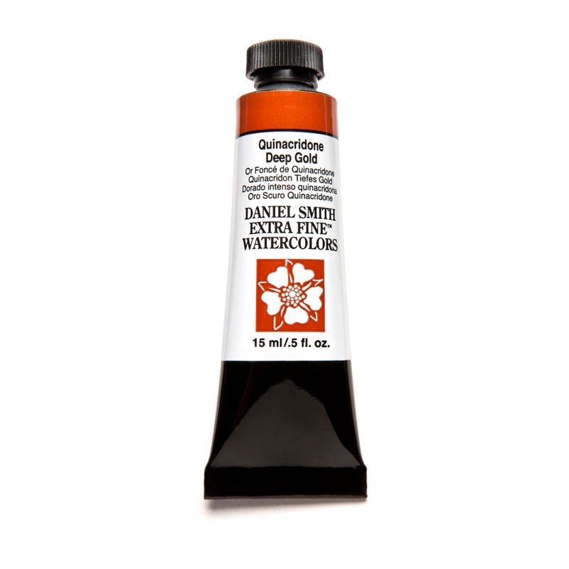 Daniel Smith Extra Fine Watercolor Paint Tube (Quinacridone, Deep Gold, 15ml) - Image 1