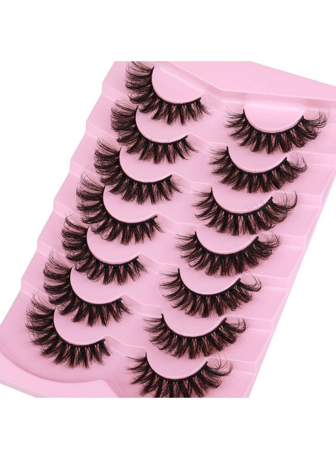 JIMIRE رموش منك رموش عيون قطة رقيقة 6D حجم رموش صناعية تبدو كالإضافات رموش كثيفة متقاطعة ناعمة ومجعدة 7 أزواج في العبوة - Image 5