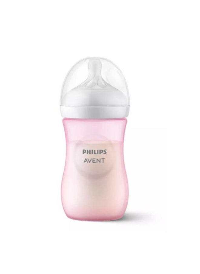 Avent Natural Response Baby Bottle Pink 260ml - Image 2