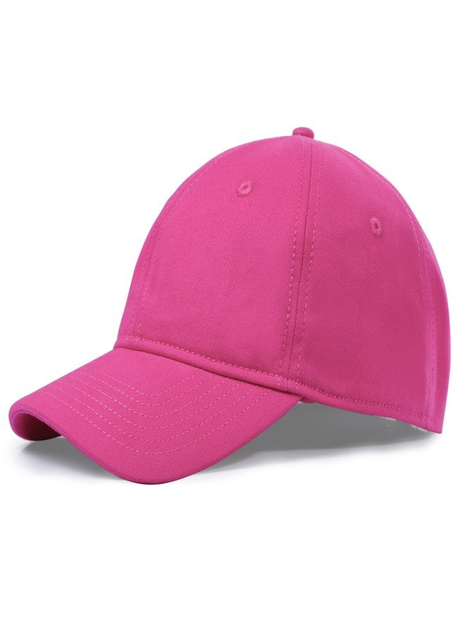 Ztl Oversize XXL Baseball Cap for Big Heads 23.6"-25.6", Extra Large Cotton Baseball Hat, Plus Size Unstructured Dad Hats Hot Pink - Image 1