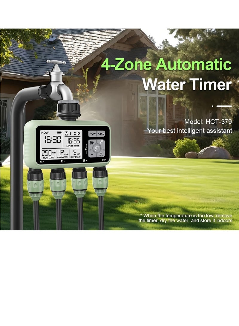 China 4-Outlet Water Timers Multifunctional Sprinklers Multi Caliber Adaptation Convenient Installation Youngs Garden Tools - Image 2