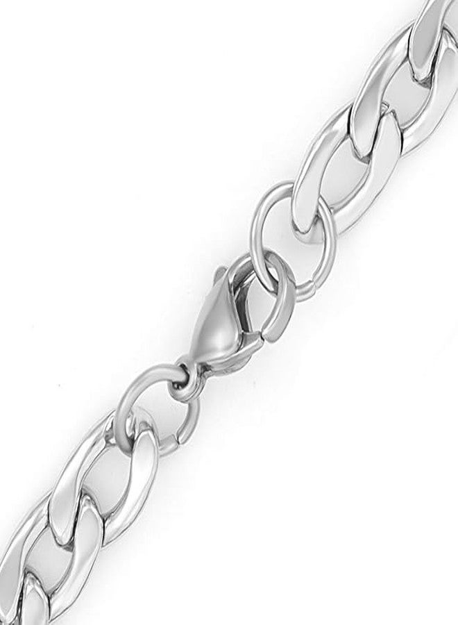 VishList 8 inch Stylish Chain Style Stainless Steel Bracelet for Men Boys Unisex - Image 2