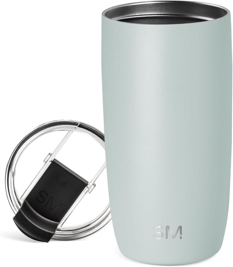 Simple Modern Travel Coffee Mug Tumbler with Flip Lid | Reusable Insulated Stainless Steel Cold Brew Iced Coffee Cup Thermos | Gifts for Women Men Him Her | Voyager Collection | 16oz | Sea Glass Sage - Image 1