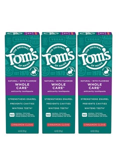 Tom's of Maine Tom's of Maine Whole Care Natural Toothpaste with Fluoride, Cinnamon Clove, 4.0 oz. 3-Pack  - Image 1