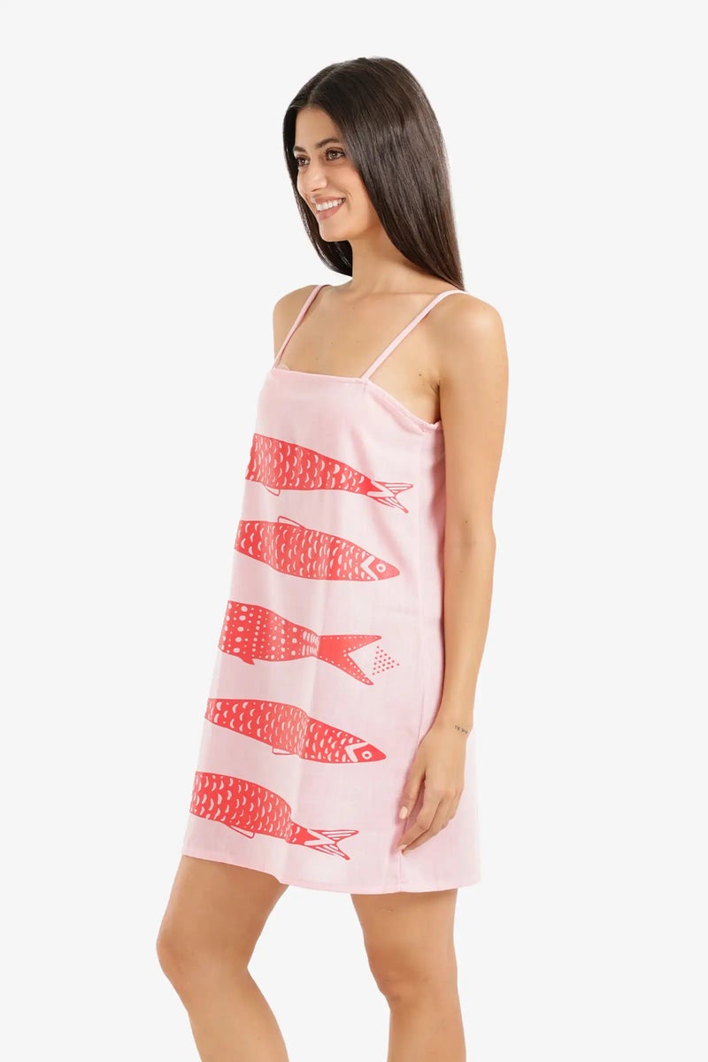 Carina Fish Print Beach Dress - Image 3