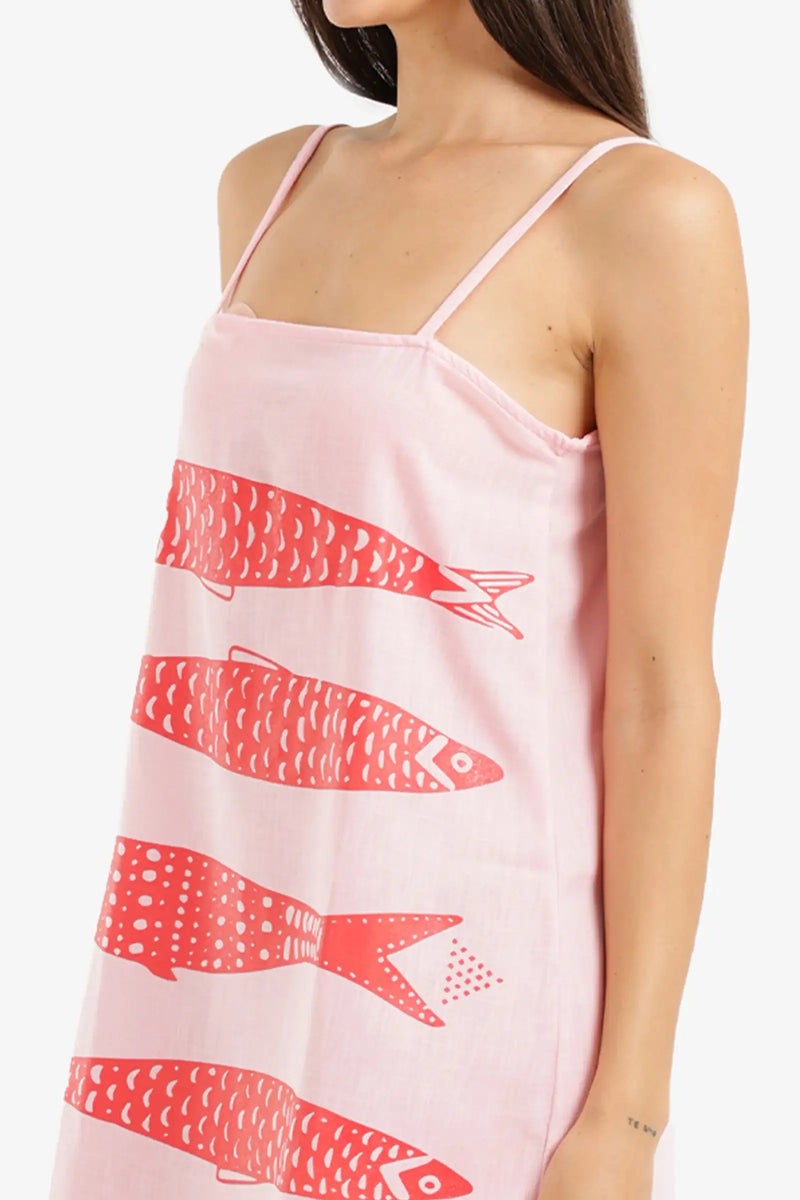 Carina Fish Print Beach Dress - Image 5