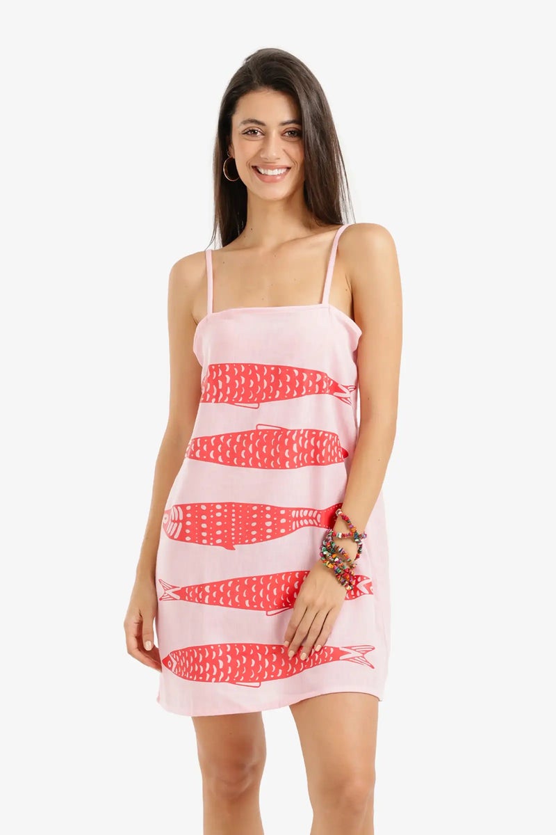Carina Fish Print Beach Dress - Image 1