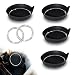 EKUWU Bling Car Cup Holder Coaster AntiSlip Rhinestone Cup Holder Insert 4 Pack with Push Start Button Ring 2 Pack Shiny Diamond Car Interior Accessories Universal for Most Vehicle Black - Image 2