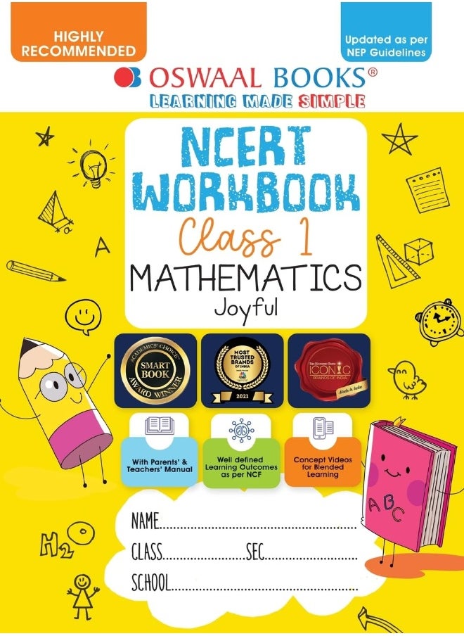 Oswaal NCERT Workbook Maths Class 1 Mathematics Joyful | Class 1 Maths Workbook Mathematics Joyful (For Latest Exam)  - Image 1