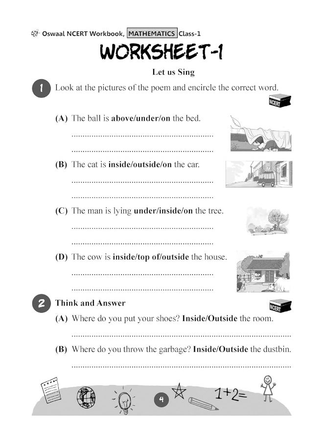 Oswaal NCERT Workbook Maths Class 1 Mathematics Joyful | Class 1 Maths Workbook Mathematics Joyful (For Latest Exam)  - Image 3