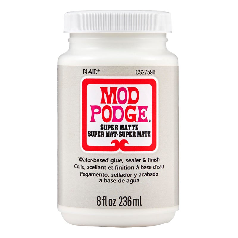 Mod Podge Super Matte, Premium All-in-One Glue, Sealer, and Finish, 8 fl oz, CS27596 - Image 1