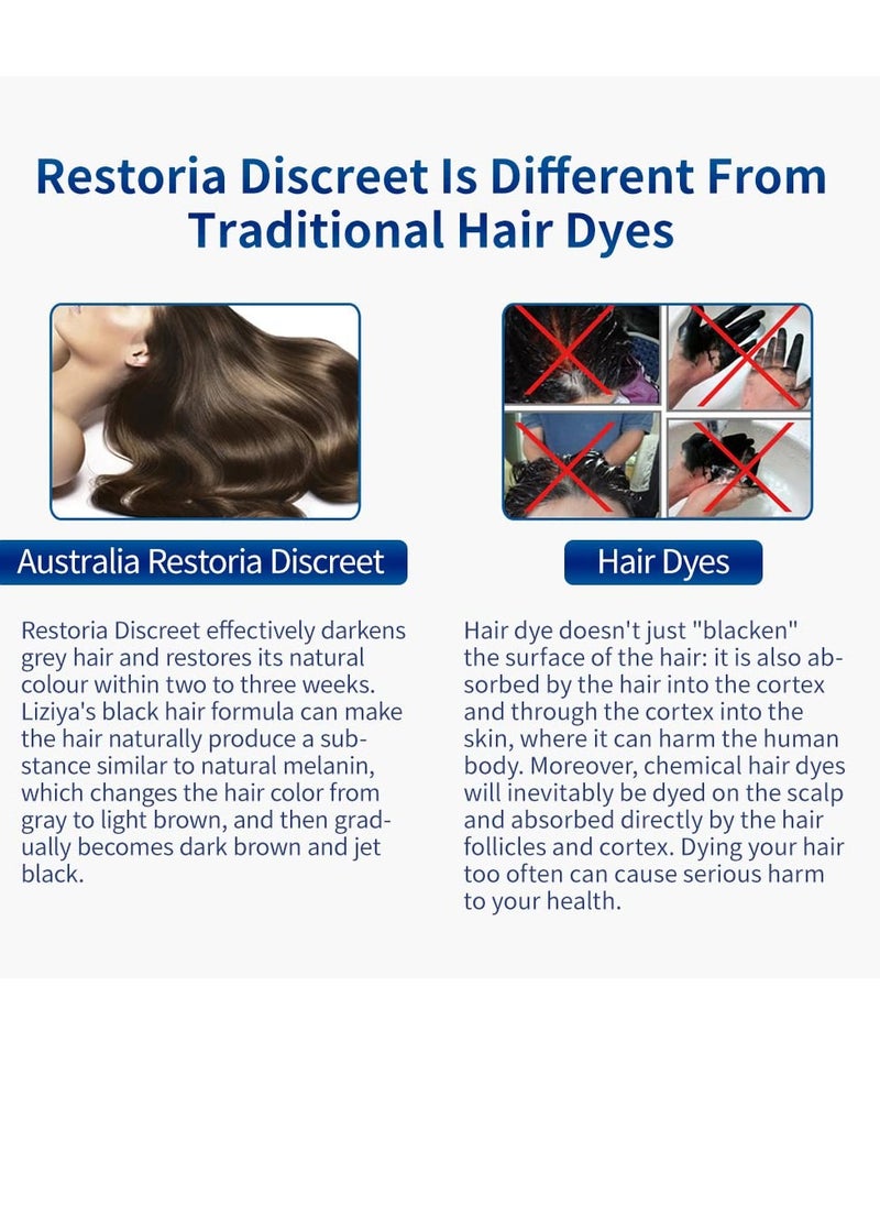 Restoria Discreet Hair Colour Restoring Cream 250 ml Hair colour changing - Hair Colouring Cream Hair Care Treatment Color  - Image 4
