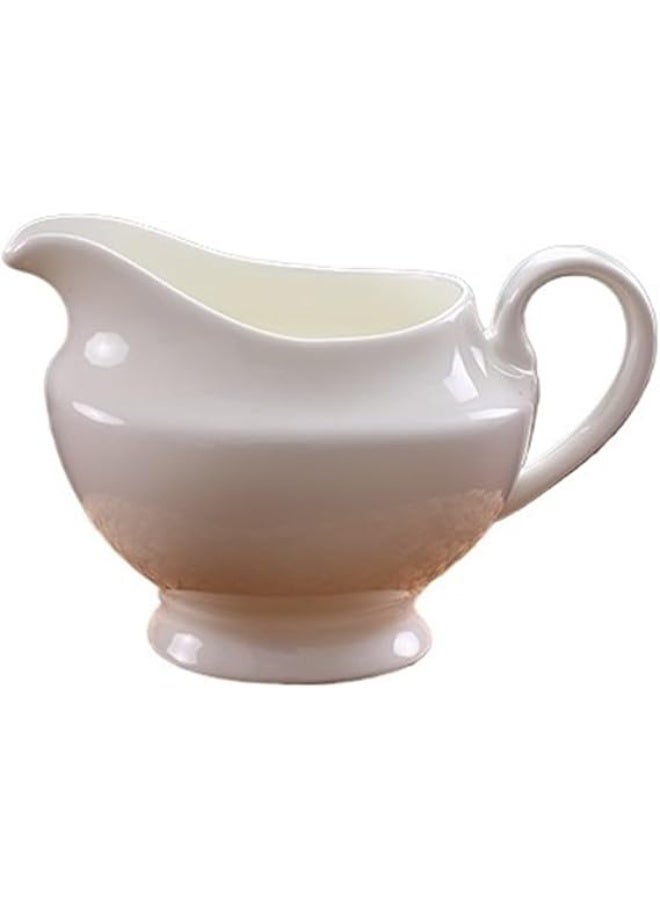 ceramic cream jar  white ceramic sauce boat small cream pitcher porcelain serving syrup jug - Image 4