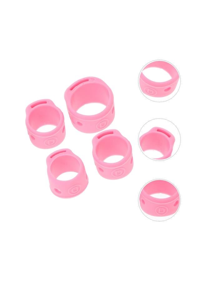 8pcs Chinese Guzheng Nail Finger Protectors Rubber Finger Tips Guard Finger Pads Grips Silicone Finger Protectors Covers for Guitar Guzheng Learning M 
