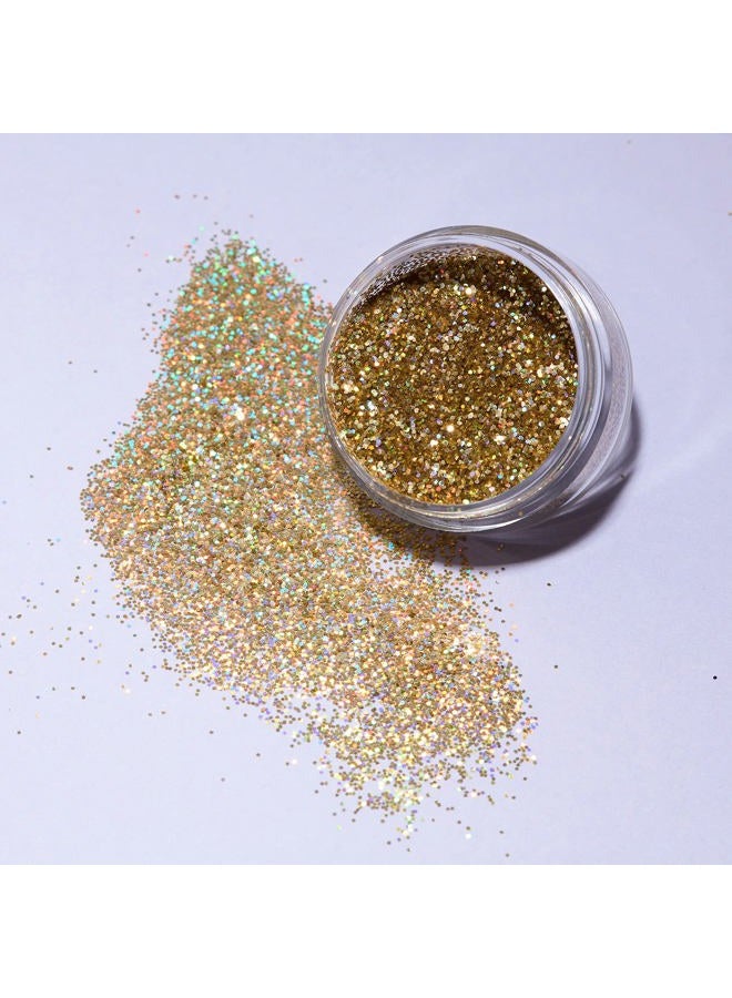 Moon Glitter هولوجرافيك جليتر شيكرز من مون جليتر – 100% جليتر تجميلي للوجه والجسم والأظافر والشعر والشفتين - 0.17 أونصة - مجموعة من 5 ألوان - Image 2