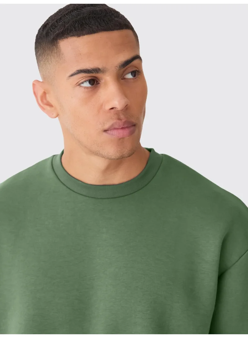 Maniac  Maniac Mens Solid Round Neck Full Sleeve Hunter Green Cotton Sweatshirt for Men | Best Price UAE