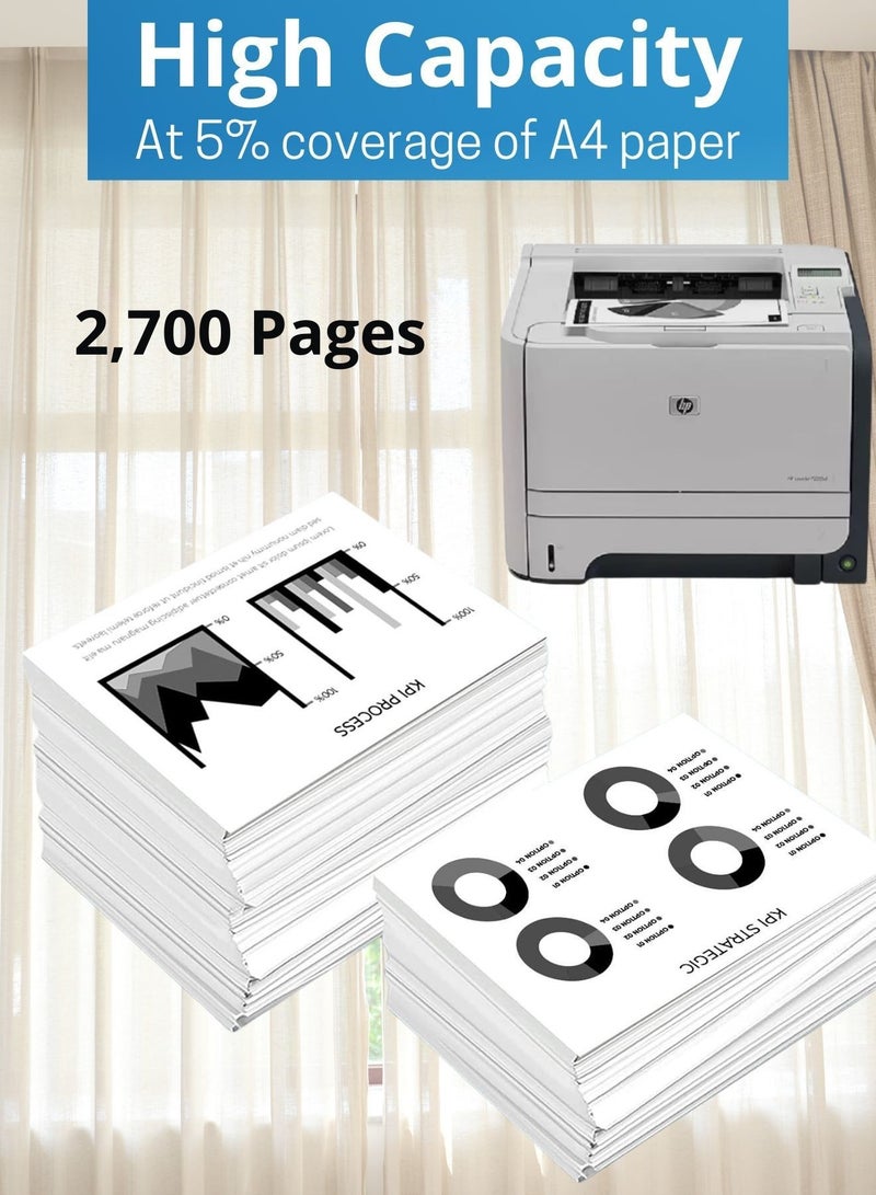 أف كيو حبتين حبر طابعة CE505A 05A باللون الأسود متوافق مع طابعات اتش بي ليزر جيت P2035  P2035n  P2055d  P2055dn  P2055x اسود - Image 3