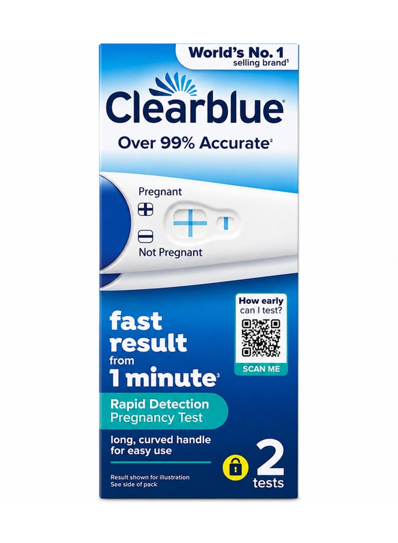 Clearblue Pregnancy Test Rapid Detection 2 Test - Image 1