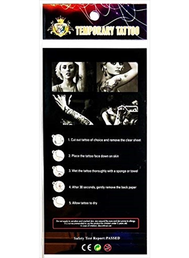 PP TATTOO 1 Sheet Vintage Barbed Wire Creeper Vine Waterproof Tattoos Stickers Pattern style Henna Make up neck shoulder upper arm thigh Body Art Tattoo for Women Men Sexy Fake - Image 2