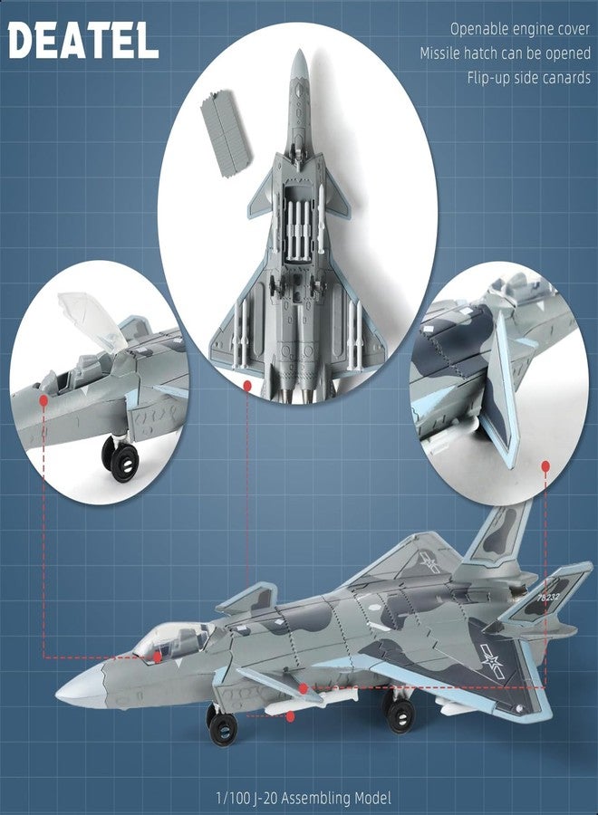 Vihaanta Fighter Jet Toy, 1:100 J-20 Stealth Fighter Model, Detailed Aircraft Display for Aviation Enthusiasts and Collectors, Perfect for Home, Office, Cafe and Bar Decor - Image 3