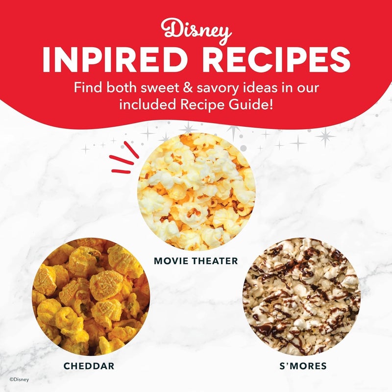 Dash Disney DASH Fresh Pop Popcorn Maker - Oil-Free, Air Popcorn Popper - With Measuring Cup & Recipe Guide - Perfect for Movie Nights - 16 Cups, Mickey & Minnie Design - Image 5