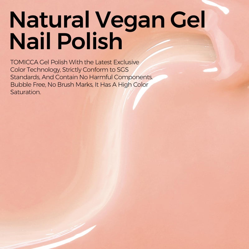 TOMICCA Nude Gel Nail Polish,15ml Light Nude Gel Polish,Soak Off Uv Led Cure Neededï¼ŒColor Long Lasting Translucent Nail Art Manicure French Salon Diy Design Gifts For Woman - Image 4