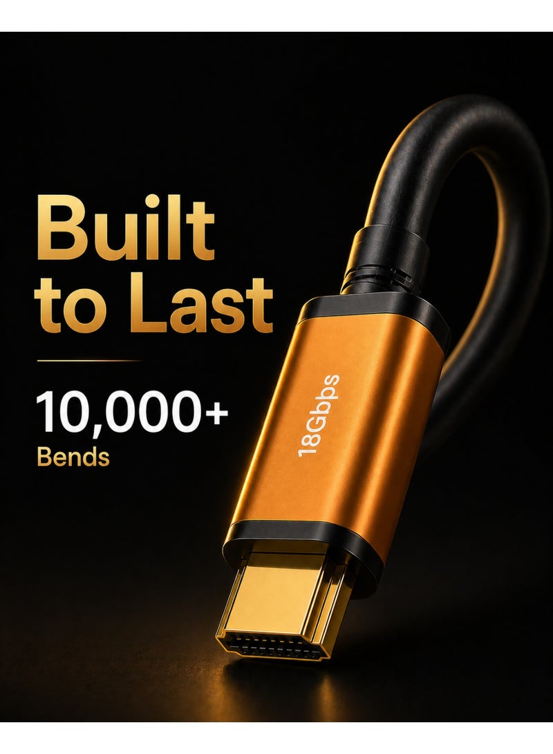 TP-BRIDGE 4K HDMI Cable 3M 60Hz 18Gbps High Speed – Gold Plated for TV, PS5, Laptop - Image 3