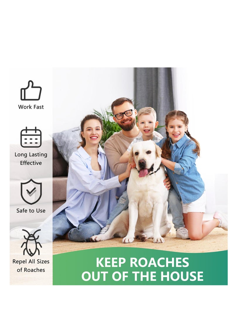 SOLARAE Roach Bait Stations, Natural Cockroach Repellent, Roach Traps Indoor/Outdoor Use, Roach Killer Indoor Infestation for Small & Large Roaches, Non-Toxic, Long Lasting Protection (12 PCS) - Image 3