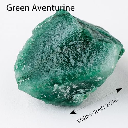 Apengshi 1.2-2'' Green Aventurine Raw Stone Natural Crystal Healing Crystal and Stone Rough Rocks for Fountain Home Garden Decor Meditation - Image 3