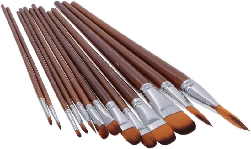 كلاراكو مجموعة فرش رسم فنية مكونة من 13 قطعة، صغيرة/كبيرة، رفيعة/سميكة، بجودة احترافية، بنمط فيلبرت. - Image 4