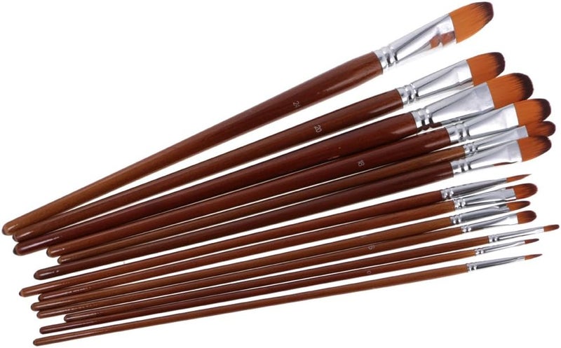 كلاراكو مجموعة فرش رسم فنية مكونة من 13 قطعة، صغيرة/كبيرة، رفيعة/سميكة، بجودة احترافية، بنمط فيلبرت. - Image 2