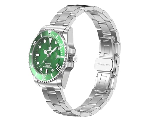 BARAMON Men's Automatic Watches, Diver Collection Sapphire Glass Skeleton Mechanical Stainless Steel Waterproof 41MM Rotating Bezel Wrist Watch for Men - Image 3