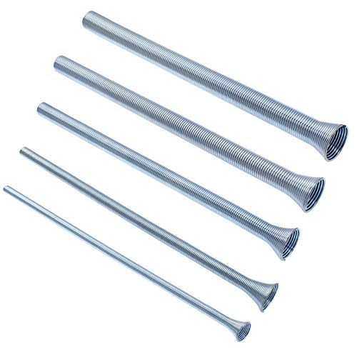 PHITUODA 5 Pack Spring Tube Bender Set 1/4'', 3/8'', 1/2'', 5/8'' and 3/4'' for Copper, Aluminum and Thin Wall Steel Tubing Bender Kit, 13.78" / 350mm Length - Image 1