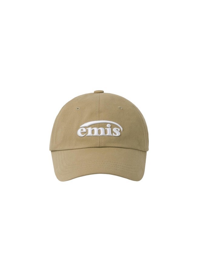 EMIS Baseball Cap Logo Adjustable Unisex Casual Streetwear Hat Beige - Image 1