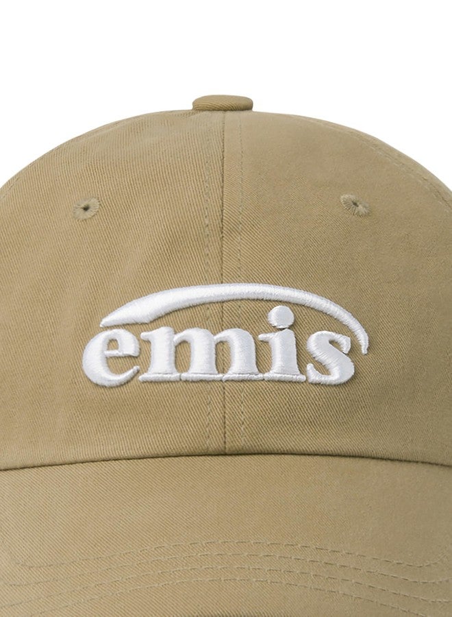EMIS Baseball Cap Logo Adjustable Unisex Casual Streetwear Hat Beige - Image 4