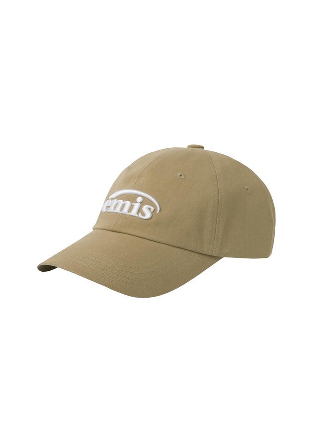 EMIS Baseball Cap Logo Adjustable Unisex Casual Streetwear Hat Beige - Image 2