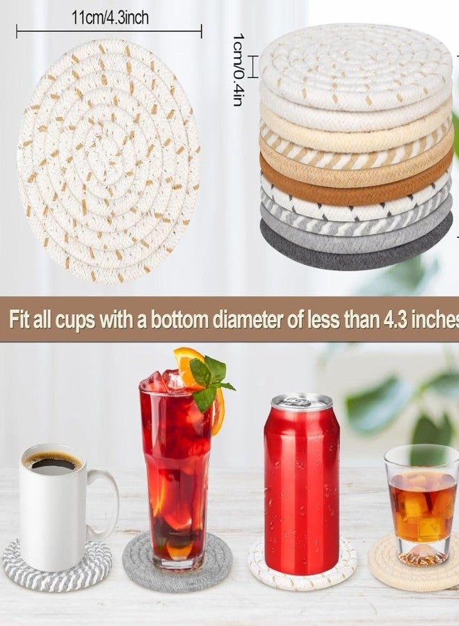 VRB Dec 12pcs Coaster Set/Tea Coasters Set for Dining Table,Dinner Table,Office Table,Coasters for Cups. (Jute Coaster Set of 12) - Image 2