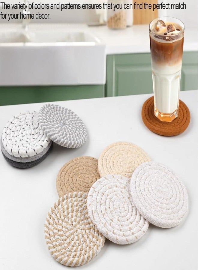 VRB Dec 12pcs Coaster Set/Tea Coasters Set for Dining Table,Dinner Table,Office Table,Coasters for Cups. (Jute Coaster Set of 12) - Image 4