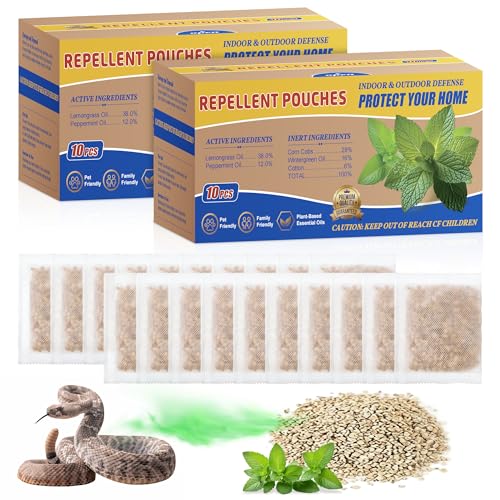 Mysora 20 Pack Snake Repellent for Indoor & Outdoor Use, Natural Snake Away for Yard Powerful, Safe for Kids & Pets, Reptile Deterrent Pouches Repels Against Poisonous and Non Poisonous Species - Image 1
