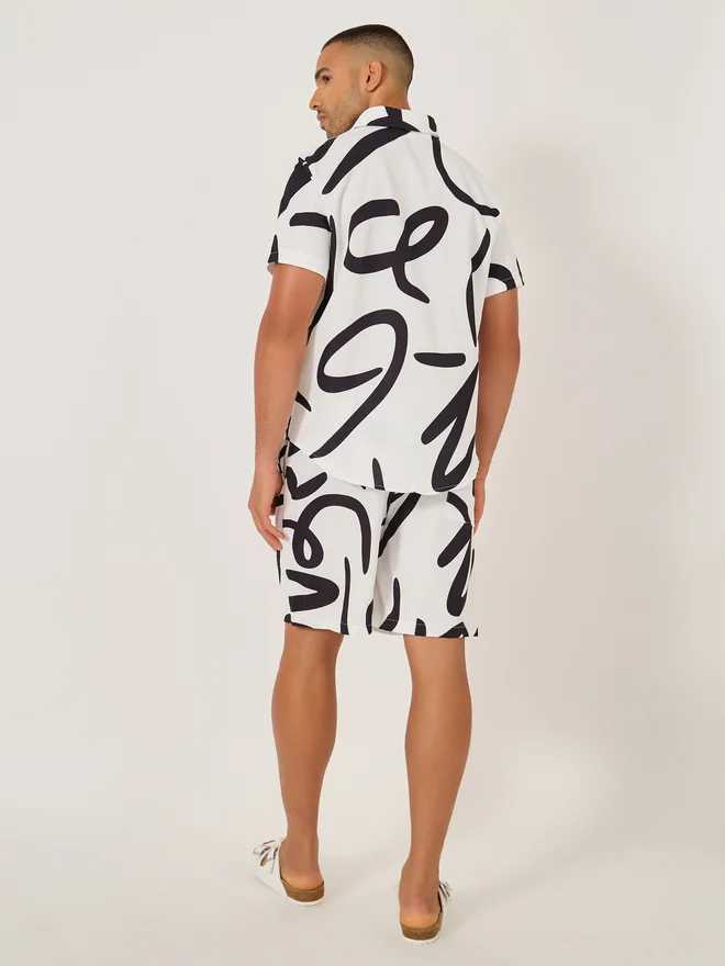Styli Styli All-Over Print Short Sleeve Shirt and Shorts Co-Ords