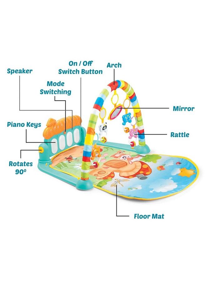 Wembley Play Gym For Babies Play Mat New Born Baby Products Hanging Toy Gifts Kick&Playing Piano Activity For Infant Boys&Girls Made In India Multi Color - Image 4