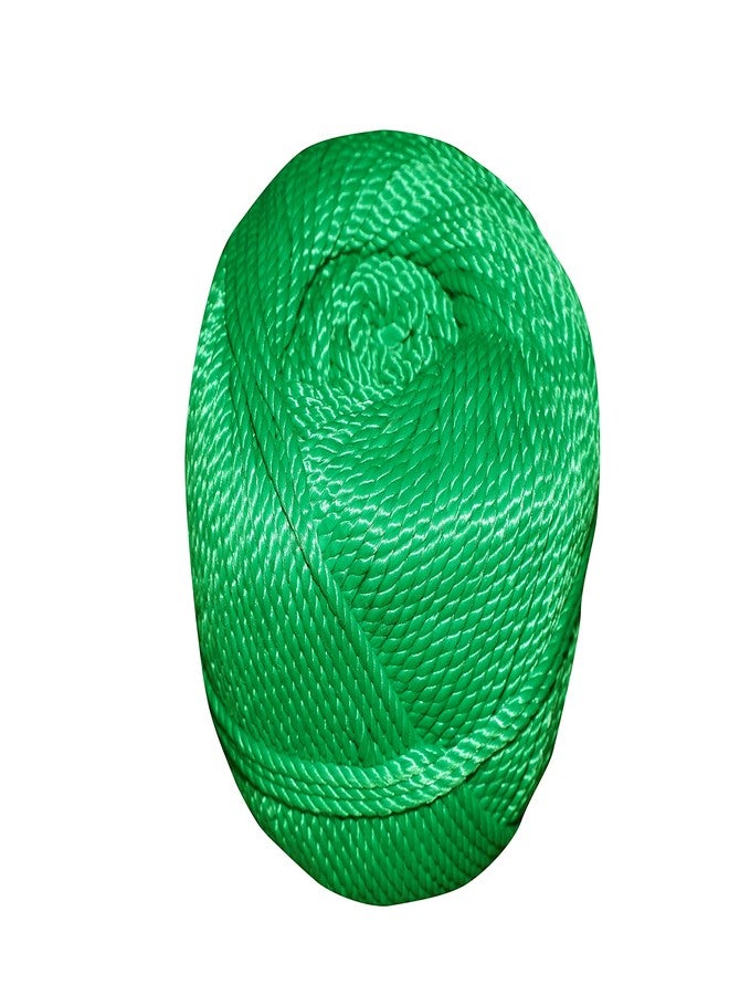 YNK 203 2.5 MM Nylon Clothing Line String, Rope for Clothes Drying, Twisted Multi Ferrous Multipurpose Outdoor Clothes Drying Wire, Travel- Friendly Rope for Cloth (Length- 50 M)- Green - Image 1