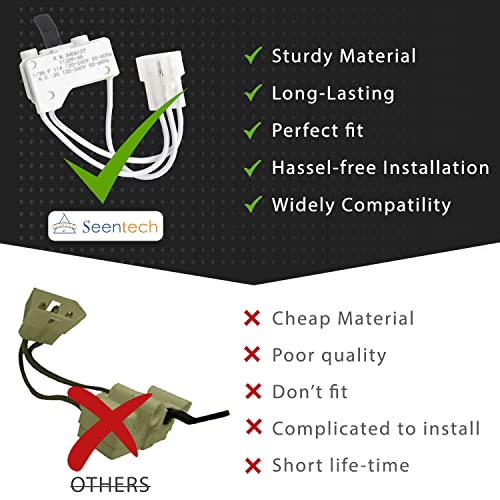 Seentech 3406107 Dryer Door Switch Replacement by Seentech - Exact for Kenmore & Whirlpool Dryers - Replaces Part Numbers 3406101, 3406109, PS11741701, AP6008561,WP3406107, 3405100, 3405101, 3406100 (Pack 1) - Image 5