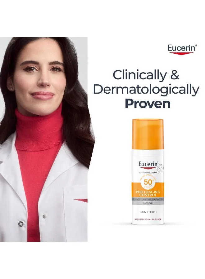 Eucerin  Sun Fluid Photoaging Control SPF50 50ml for Women | Best Price UAE