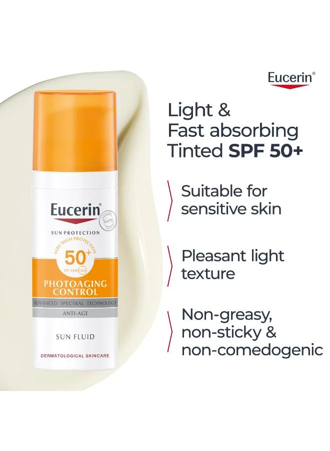 Eucerin  Sun Fluid Photoaging Control SPF50 50ml for Women | Best Price UAE