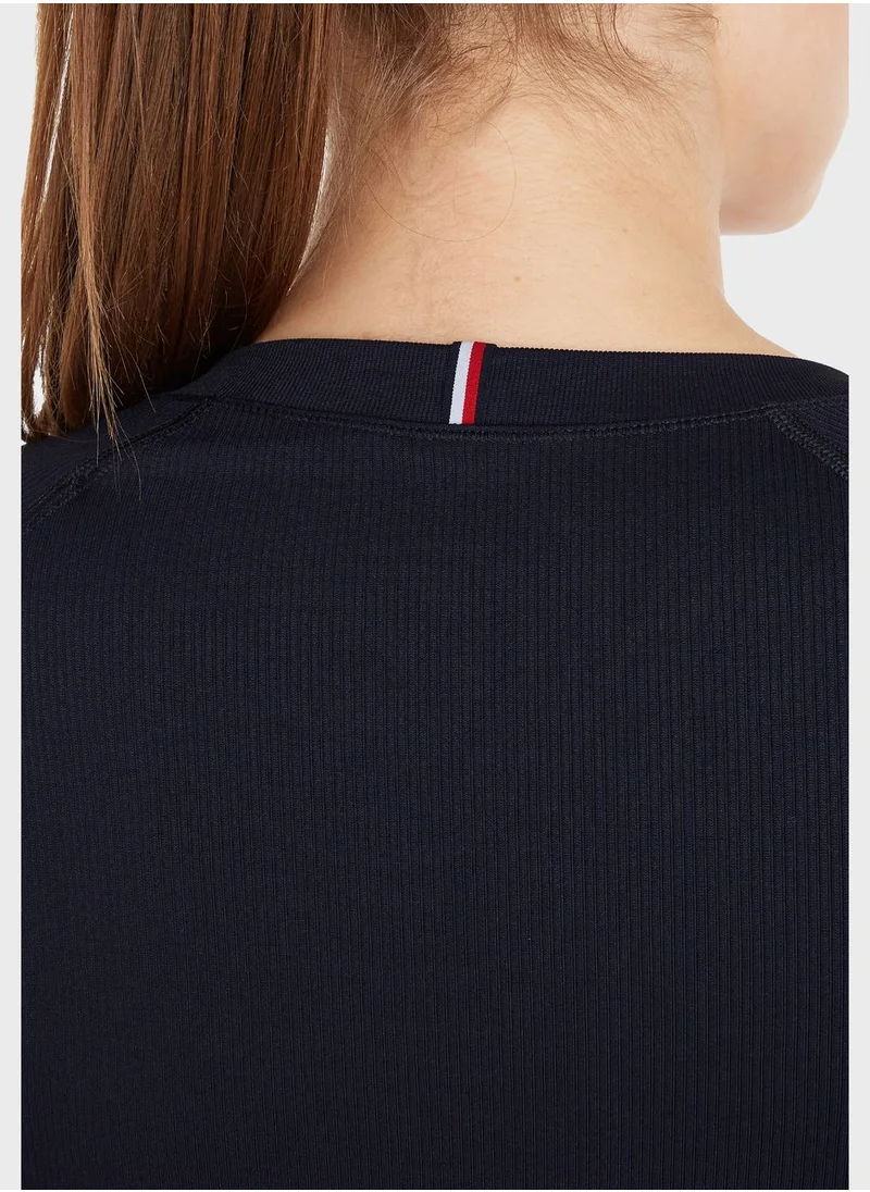 TOMMY HILFIGER Slim Seamless Cropped T-Shirt