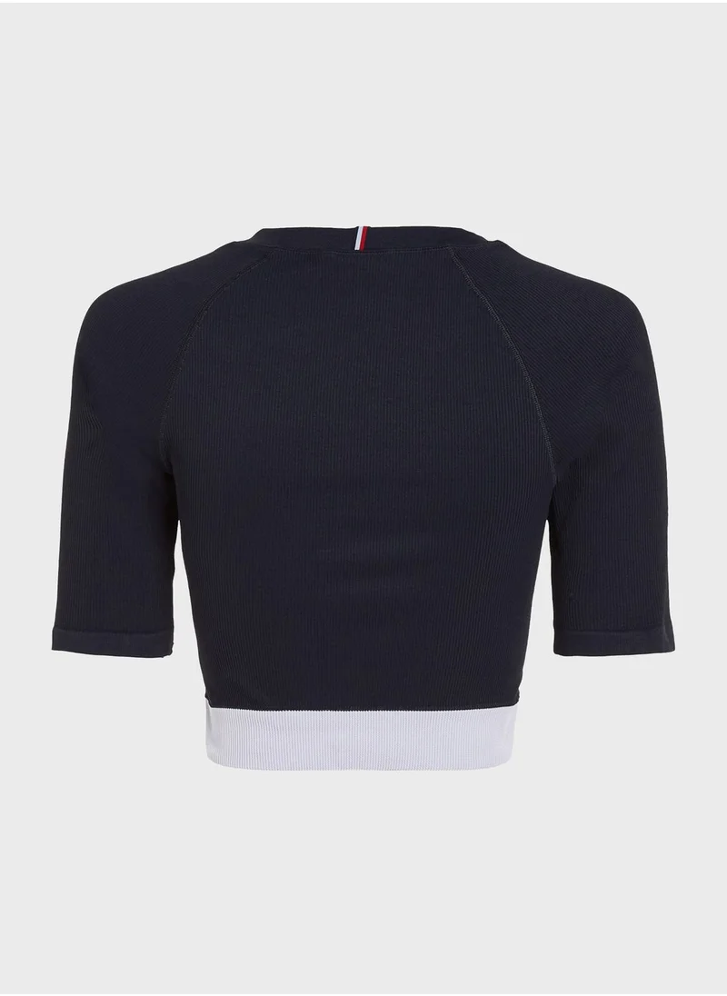 TOMMY HILFIGER Slim Seamless Cropped T-Shirt